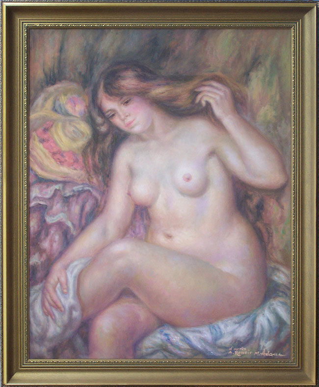 Toaleta blondynki wg Renoira