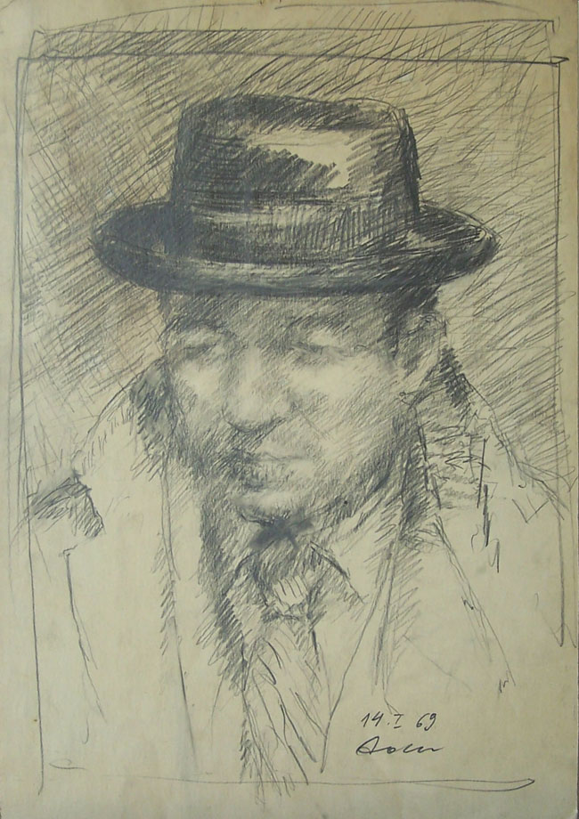 Janusz Sienkiewicz w kapeluszu