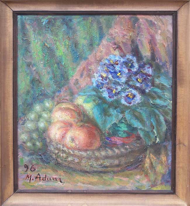 Martwa natura z fiołkami