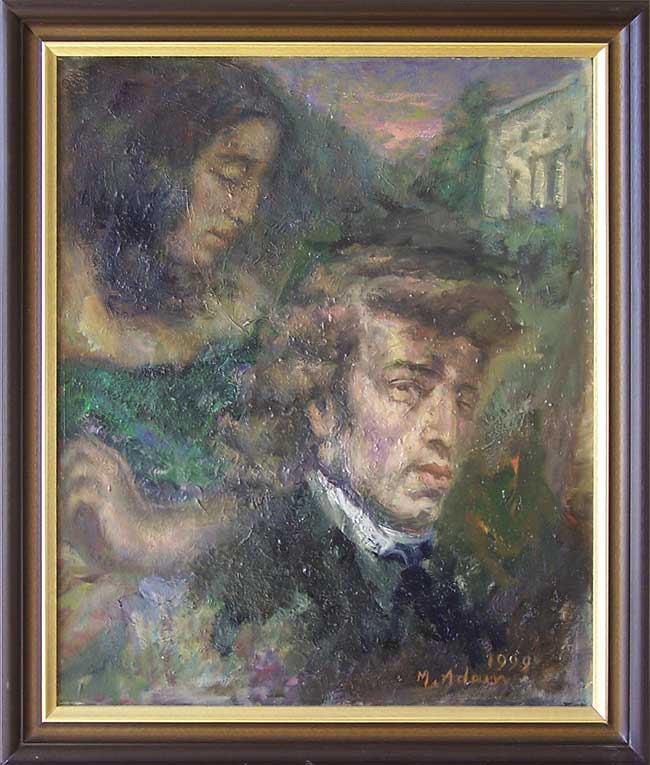 George Sand i Chopin (rekonstrukcja obrazu Delacroix)