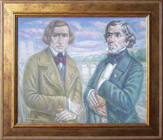 W pogodny kwietniowy dzień Delacroix zaprosił Chopina na spacer po Paryżu. Pół roku przed śmiercią Chopina.