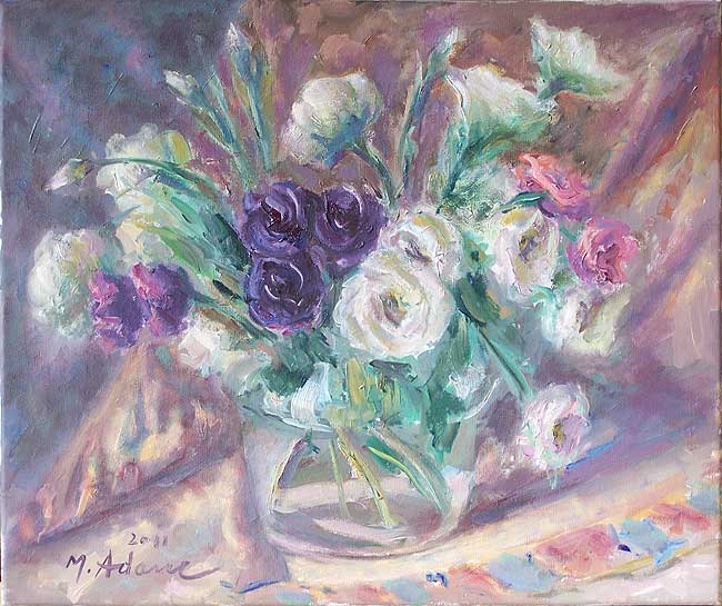 Bukiet kwiatów eustoma